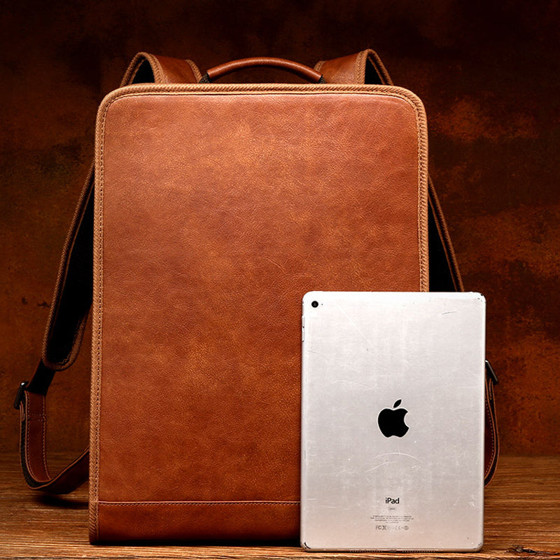 men's leather backpack